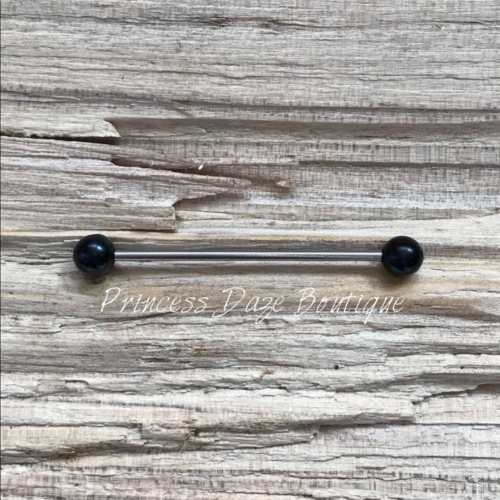 Black Pearl‎ Industrial Barbell Earring
